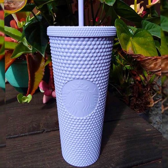 STARBUCKS Matte Lilac Lavender Studded Tumbler Cold Cup - Picture 2 of 3